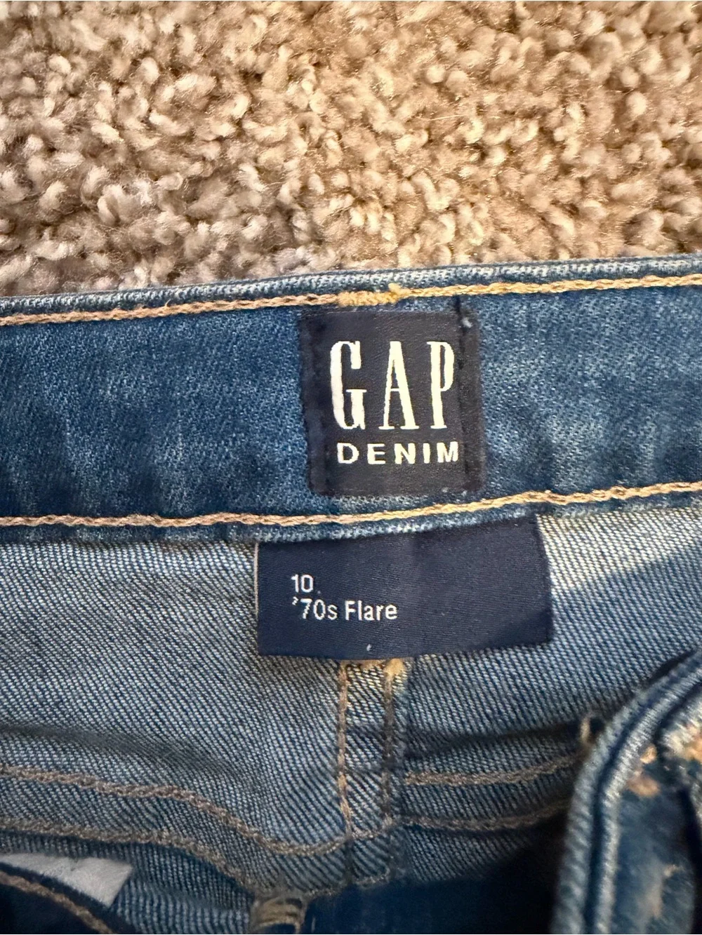 Gap kids girls High Rise '70s Flare Jeans with flowers size 10